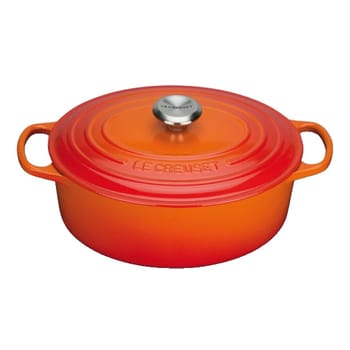 Bräter SIGNATURE mit Gussdeckel oval Ø27 cm, ofenrot
