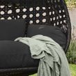 Polyrattan Hängesessel TWIN - Schwarz mit Regenabdeckung (2 von 3)