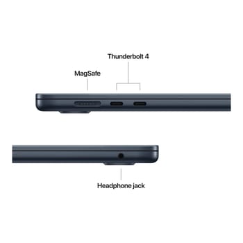 MacBook Air 15", 16GB/512GB SSD, mitternacht, MW1M3D/A, M4 Chip (3 von 4)