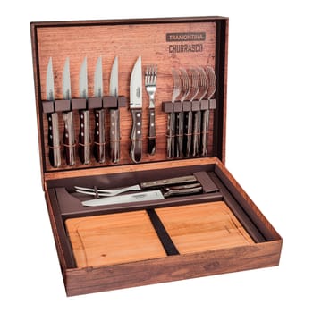 JUMBO BBQ-Koffer, 15-tlg, braun