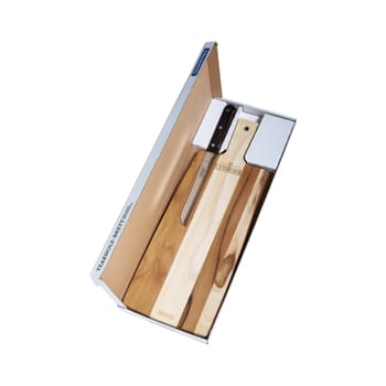 Servier- und Schneidbrett 2 tlg. inklusive Brotmesser, Teakholz